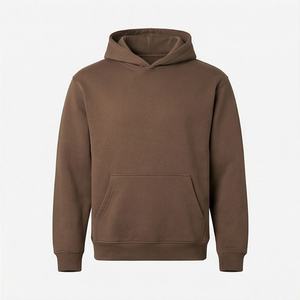 Sweat à capuche unisexe en molleton peigné 100 % coton, style 2025, grandes tailles, pour hommes, avec broderie de logo personnalisée, hauts chauds d'hiver - Product Image 1