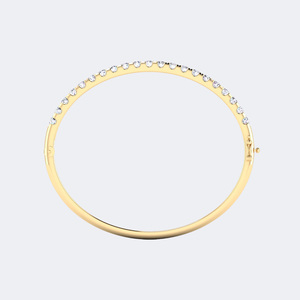 3.21CTW Round Diamond <b>Bangle</b> Bracelet 14k <b>Gold</b> Lab Grown D Color VVS Prong Set Statement Luxury Jewelry for Women 17CM - Product Image 6