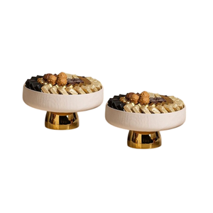 High Quality Handmade Large Size Chocolate <b>Serving</b> <b>Bowl</b> Fabulous Design Dessert Display <b>White</b> & Gold Chocolate <b>Bowl</b> On-Sale - Product Image 1