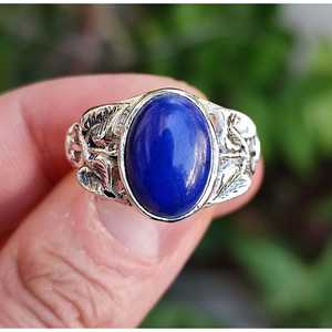 Boho Chic Lapis Lazuli <b>Statement</b> <b>Ring</b> Handmade Sterling Silver <b>Ring</b> for Gift - Product Image 2