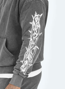 Sudaderas con capucha de lavado ácido Último precio Serigrafía Chándal de lavado ácido Alta calidad Tallas grandes Hombres Serigrafía Chándales - Product Image 4