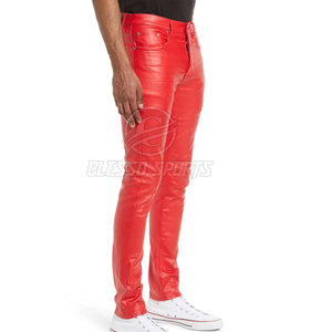 Pantalon en cuir pour homme, best-seller, prix avantageux, nouvelle arrivée, pantalon en cuir véritable pour homme - Product Image 4