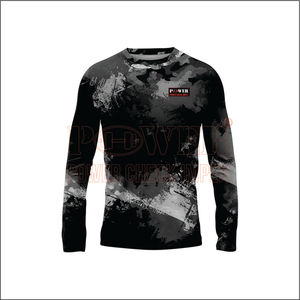 Ropa de pesca de manga larga con estampado de peces personalizado rendimiento Anti-UV UPF50 camisas de pesca protección solar hombres ropa de pesca - Product Image 1