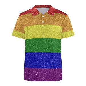 Polo d'été tendance pour hommes commerce extérieur couleur unie grande taille manches courtes brodé rabattu anti-boulochage - Product Image 4