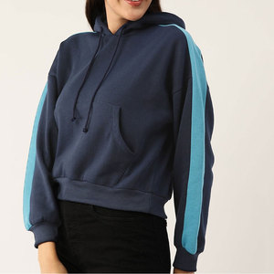 Sudadera con capucha térmica sólida Terry para mujer Sudadera con capucha de gimnasio transpirable de secado rápido con diseño de bolsillo de cuello con capucha de manga larga - Product Image 1