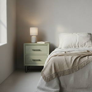 Mesa de Centro PKP con Patas, Diseño Moderno, Madera de Caucho, MDF, Chapa de Roble, Color Verde Salvia Pantone 15-0318 TPG - Product Image 2