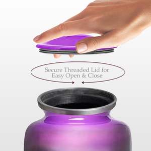 Urnes pour cendres humaines adulte femme enterrement décoratif funérailles urnes funéraires pour femmes et hommes taille personnalisée urne violet - Product Image 4