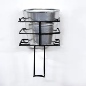 Jardinière à revêtement doré de très bonne qualité avec poignées, pot mural pour la maison, seau en métal pour la décoration de la maison - Product Image 4