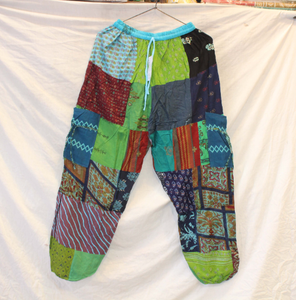 Parche de algodón hecho a mano trabajo HAREM indio cosido a mano Multi parche trabajo pantalón comodidad parche trabajo Harem pantalón - Product Image 6