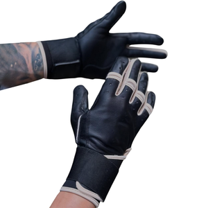 Gants de frappeur de Baseball Softball personnalisés de qualité professionnelle paume en cuir poignée supérieure conception ambidextre fermeture à boucle de crochet - Product Image 3