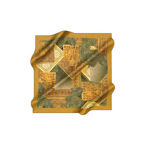 Digital Printed 90x90 Silk Crepe Satin <b>Square</b> <b>Scarf</b> - Product Image 1