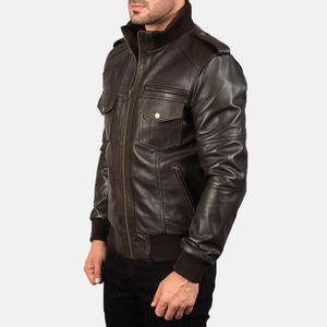 Nouvelle veste en cuir de haute qualité pour hommes, manteau d'hiver long avec décoration de poche à col montant, style personnalisé, taille XS - Product Image 3