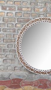 Miroir mural en incrustation de nacre fabriqué à la main de designer Décoration artistique de luxe pour les espaces de vie élégants - Product Image 3