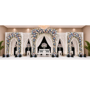 Décorations de scène de mariage marocaines en plein air, découpées au laser, thème blanc, pour réceptions et fêtes de mariage, vente directe d'usine en Australie - Product Image 1