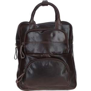Mochila de cuero con diseño de logotipo impreso personalizado de alta calidad, cierre de cremallera, forro de cuero genuino, marco interno, precio al por mayor - Product Image 1