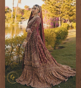 green emerald velvet dress Pakistani Salwar Suit Georgette Maroon Embroidered Salwar Kameez – Kajols