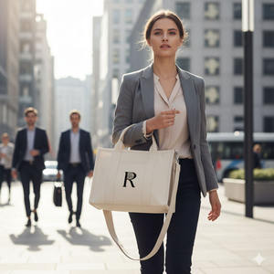 Sac fourre-tout en toile de coton géométrique imperméable antivol, taille personnalisée, pliable, avec fermeture éclair, réutilisable pour le shopping – Vente en gros - Product Image 2