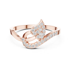 Anillo de Oro Amarillo de 14K con Diamante Redondo Cultivado en Laboratorio para Mujer |   Regalo de Aniversario |   Diamante Cultivado Nuevo - Product Image 5