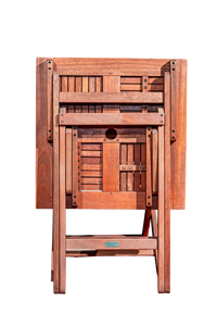 Moderno Juego de Muebles Plegables para Exteriores de 4 Piezas en Madera Maciza de Melaleuca, con Cómodos Reposabrazos, Resistentes a la Intemperie y a los Rayos UV, para Apartamentos - Product Image 3