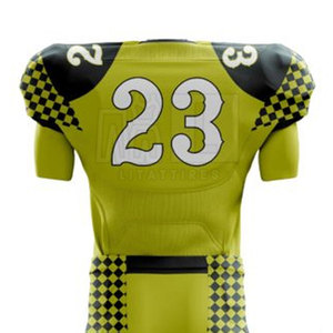 Uniformes de Fútbol Americano de Manga Corta Transpirables de Diseño Personalizado de Alta Calidad, 100% Poliéster que Absorbe la Humedad - Product Image 5