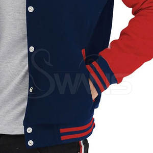 Chaqueta Letterman personalizada de la mejor calidad para hombre para Otoño Invierno de secado rápido cómodo con forro polar de cuero hecho de lona - Product Image 6