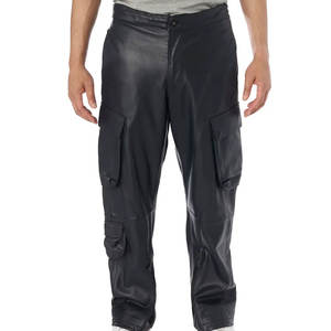 Pantalones Avirex de cuero ligeros para hombre al por mayor, hechos en la mejor calidad, pantalones Avirex de cuero para hombre - Product Image 4