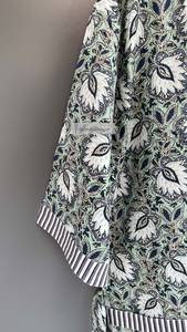 Boho Floral Cotton Kimono Robe <b>Lightweight</b> Lounge Wear <b>Dressing</b> <b>Gown</b> - Product Image 5