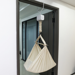 <span class=keywords><strong>Hamaca</strong></span> Plegable de Tela de Algodón de Diseño Europeo Moderno para Bebé, Muebles Portátiles para Dormitorio y Patio Exterior - Product Image 6