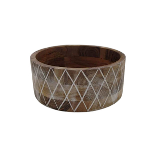 Wooden Round Shape Newly Design Food Serving Bowl Natural Finished for Kitchen <b>Dining</b> <b>Table</b> Food Serving Bowls Handmade Bulk - Product Image 6