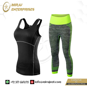 Gym Training Set Clothing Workout Fitness Women <b>Yoga</b> Suit Wholesale Ladies Sports Running Cropped Top Leggings <b>Yoga</b> - Product Image 2