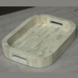 Indian Manufacturer of Bone Inlay Personalized Serving Tray for Gifts Export Quality Made In India - Product Image 2