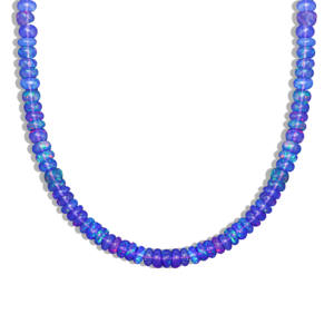 Collier de perles en argent sterling 925 fait à la main avec des nuances d'opale de lavande naturelle bijoux de mariage et de cadeau pour les femmes taille 18 po - Product Image 1