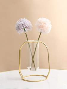 Jarrón de Vidrio Moderno de Alta Calidad, de Bambú y Madera, Elegante para Mesa, con Acabado Natural, Diseño Simple para Fines Decorativos - Product Image 6