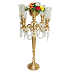 <span class=keywords><strong>Portacandele</strong></span> <span class=keywords><strong>dorato</strong></span> con stelo lungo in vetro lucido centrotavola <span class=keywords><strong>portacandele</strong></span> Set di 2 per soggiorno