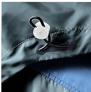 Chaqueta Cortavientos Ligera Impermeable para Hombre, Color Sólido, Talla Grande, con Capucha, Cremallera, Resistente al Viento, para Uso en Exteriores - Product Image 4