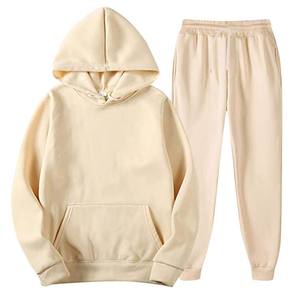 Sweats à capuche unis pantalons automne hiver noir survêtement mode Slim Fit hommes ensemble à capuche pantalon Hip Hop pull survêtements - Product Image 6