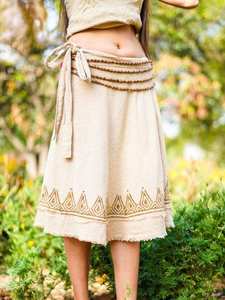 Idhyah Wrap <b>Skirt</b> Boho Wrap <b>Skirt</b> For Women Tribal Handblock Print Handmade Cotton Hippie <b>Skirt</b> - Product Image 4