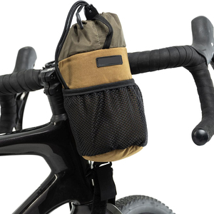 Sac de guidon de vélo vintage en polyester imperméable, <span class=keywords><strong>porte</strong></span>-bouteille d'eau, <span class=keywords><strong>porte</strong></span>-gobelet, rangement avant pour vélo, durable, réglable - Product Image 2