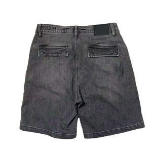 Nuevos shorts de mezclilla cargo para hombre con efecto desgastado y lavado ácido, shorts de mezclilla personalizados 100% algodón, lisos y de peso pesado para hombre. - Product Image 2