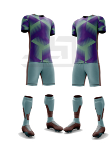 Conjunto de Camiseta y Pantalones Cortos de Fútbol Personalizados, Uniforme de Fútbol Transpirable de Primera Calidad, 100% Poliéster, Impresión por Transferencia de Calor, para Entrenamiento de Equipos - Product Image 4