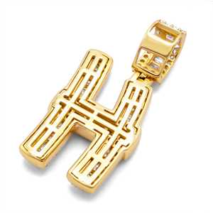 Colgante de diamante Moissanite de plata de ley 925 para hombre, corte Baguette, estilo Hip Hop, claridad VVS mejorada, claridad VVS mejorada - Product Image 4