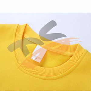 Sweat-shirt à col ras du cou 100% coton personnalisé pour hommes, à la mode, solide, imprimé en 3D, avec logo, hiver, tissu éponge doux, teint uni - Product Image 3