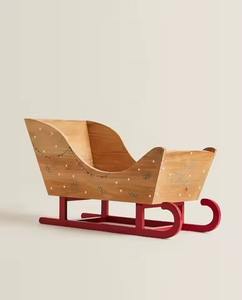 Diseño Vintage Decoración de Navidad Trineo decorativo de madera para Decoración de mesa Trineo de Navidad de Metal Vintage - Product Image 5