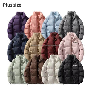 Oversized Plus Size Winter Puff Thick Warm Men's Custom Logo Bubble <b>Clothes</b> Men Puffer Jacket - Product Image 1
