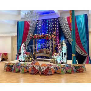 Décoration de scène de cérémonie de mariage Marwari Tilak, style moderne classique, en fibre de verre, pour femmes arabes musulmanes, bracelet Sangeet, décoration de mariage - Product Image 1