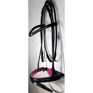 Bride de cheval anglaise en cuir noir en gros de haute qualité avec boucles en laiton SS sangle de vente chaude - Product Image 3