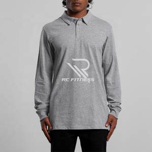 เสื้อโปโลแขนยาวผ้าโพลีเอสเตอร์ ปักโลโก้ได้ตามสั่ง สำหรับผู้ชาย เสื้อยืดโปโลเปล่า - Product Image 4