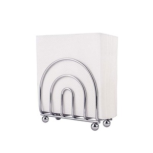 Décoration de bureau dorée Comptoir de restaurant Porte-serviettes en papier en acier inoxydable Table argentée Porte-serviettes en métal - Product Image 4