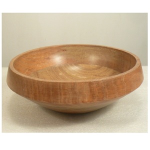 Bol de service en bois de dessus de table Design personnalisé Fabriqué à la main pour la soupe aux fruits Bol de service Articles de table décoratifs - Product Image 2