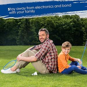 Vente chaude, raquette de badminton en fibre de carbone durable, ensemble de raquettes, 12 volants en nylon, poignée en PU souple, personnalisable, haute qualité, fer - Product Image 5